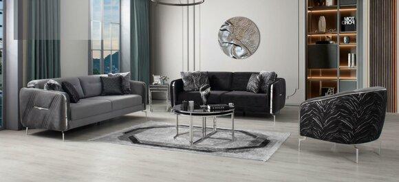 Modern sofa set 3 pieces living room luxury sofa set 3+3+1 seater furniture