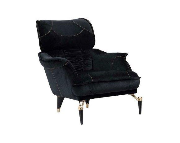 Perfect soft armchair for living room black color new luxury furniture textile