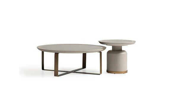 Complete coffee table side table beige sofa table metal living room