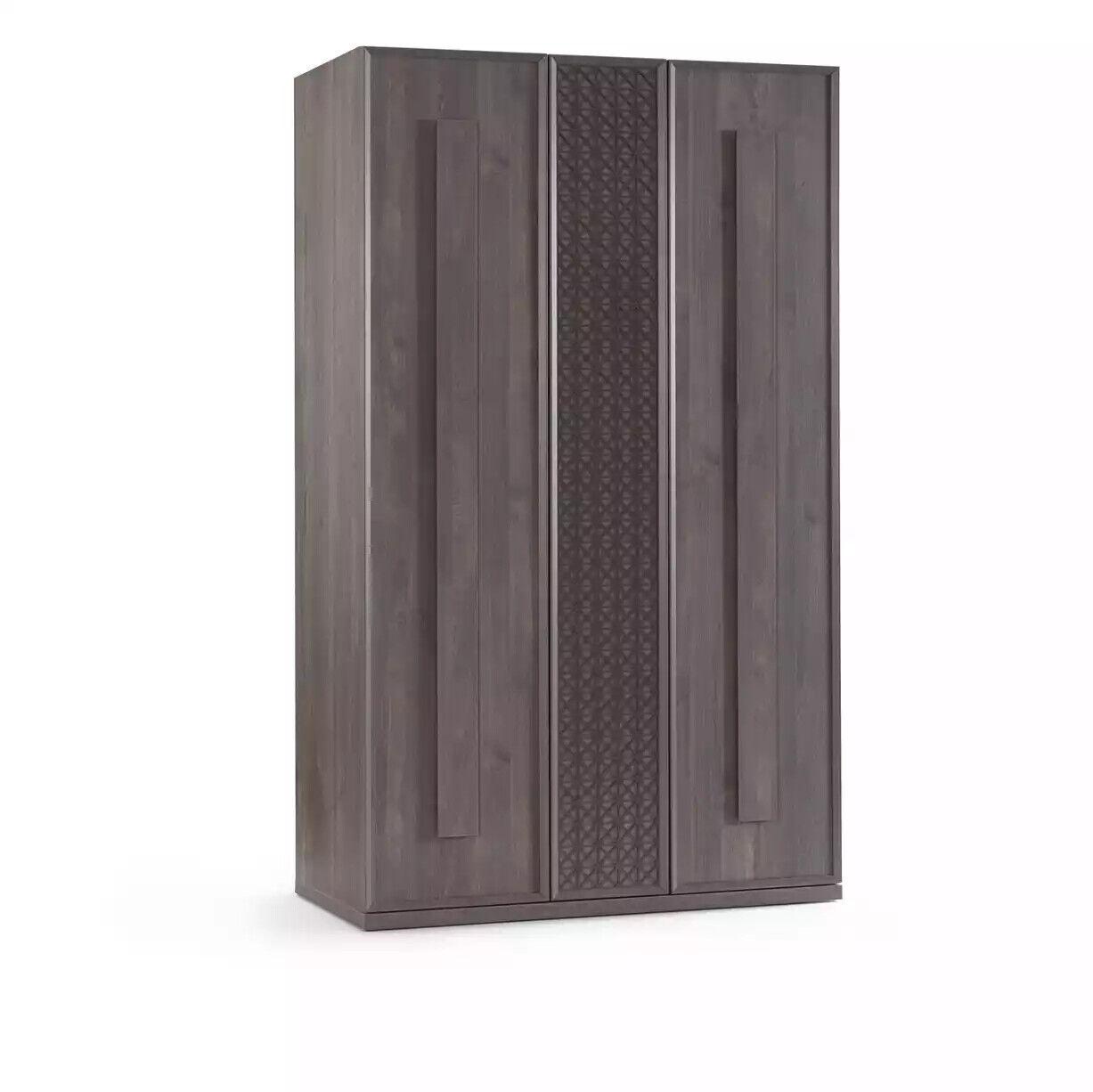 Wooden wardrobe luxury wardrobe cabinet furniture wood grey 3 door design