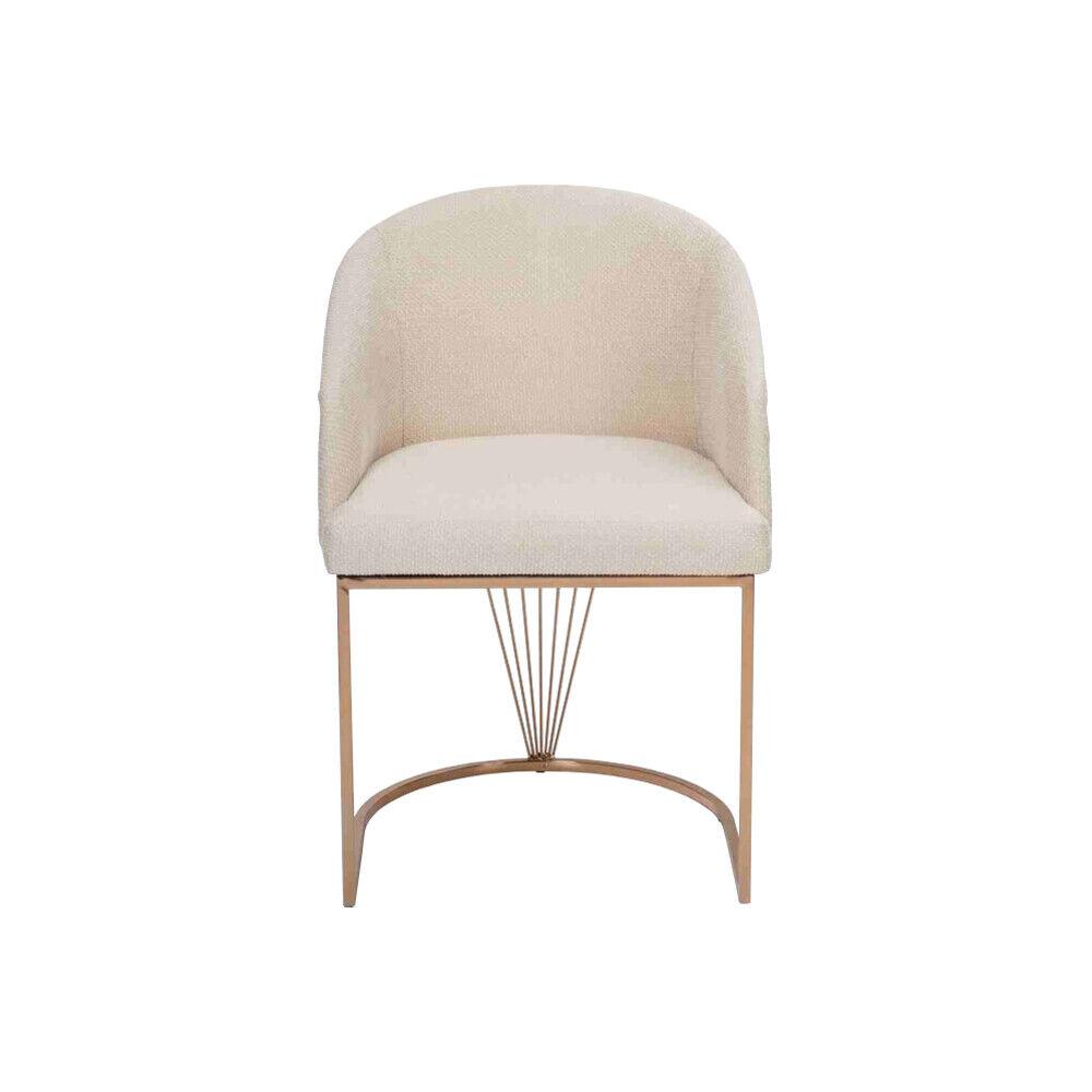 Upholstered chair dining room chair wooden chair kitchen chair white modern gold