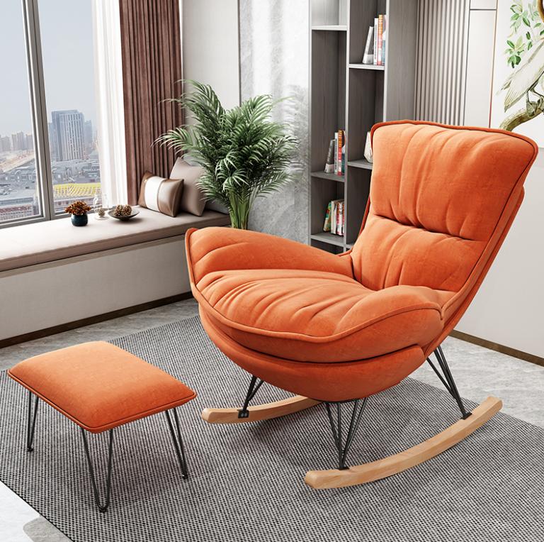 Armchair Design Relax Orange textile living room upholstery luxury single seater