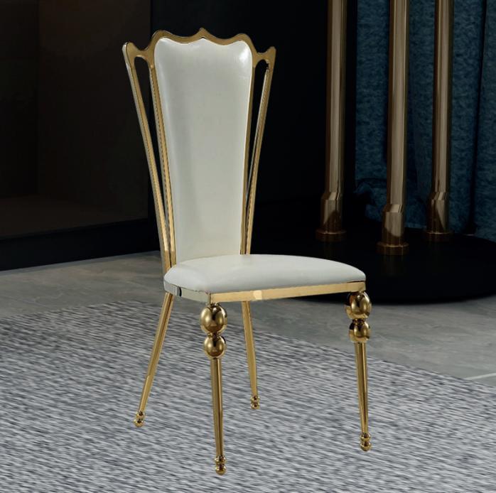 Dining Room Furniture Designer White-Golden Chair Upholstery Furniture Modern New