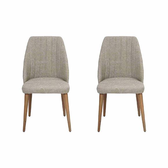 Modern 2x chairs upholstered chair luxury armchair grey chair armchair dining room