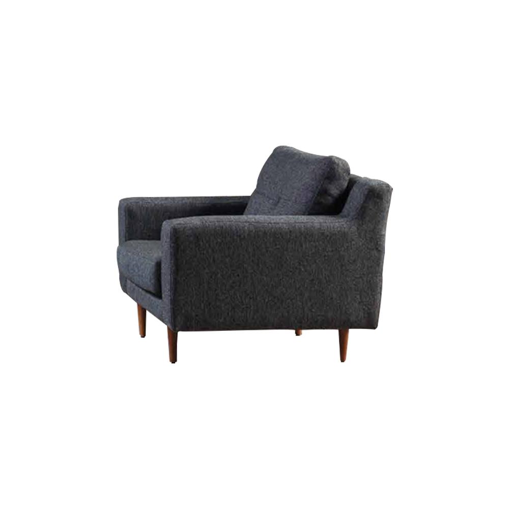 Upholstery Gray 1 Seater Living Room Furniture Stylish Armchair Modern Seat