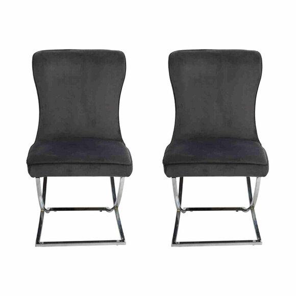 Designer 2x Chairs Luxury Chesterfield Upholstered Chairs Armchairs Living Dining Room