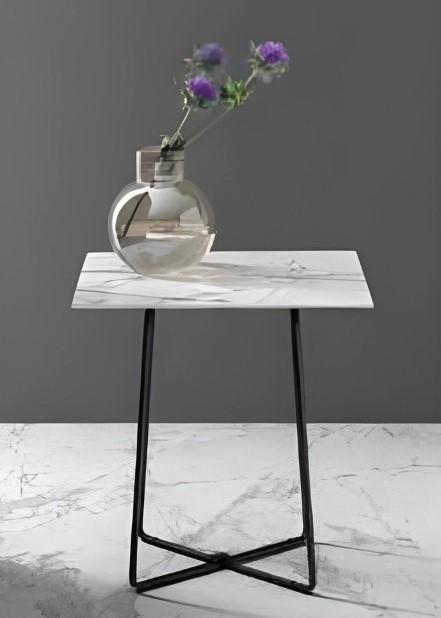 Side table stainless steel worktop marble coffee table design living room table