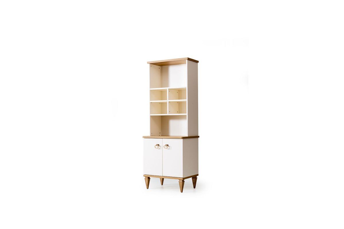 Exclusive white wooden cabinet Designer bookcase Bookcase furniture
