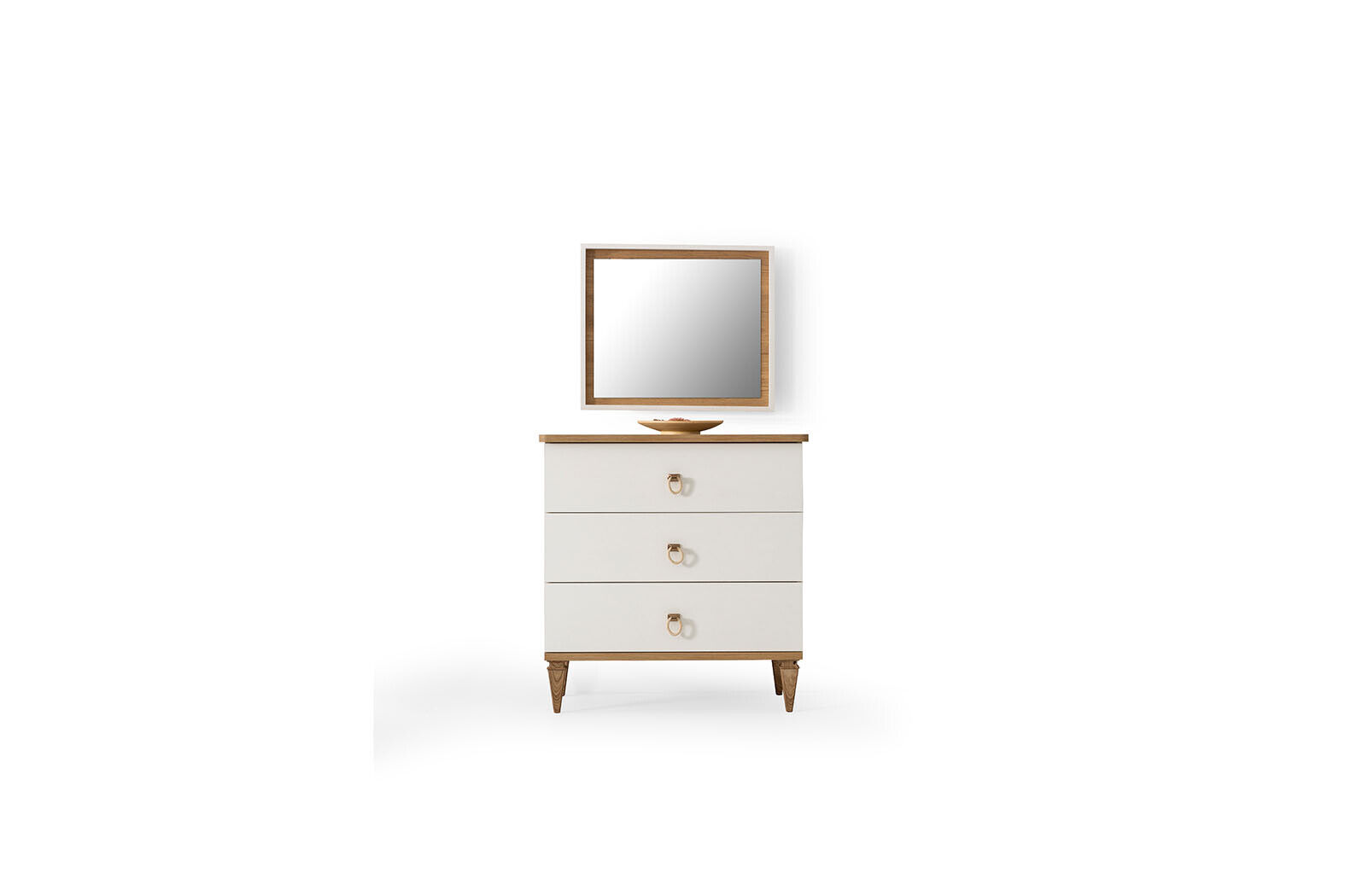 Exclusive white children\'s room 3-door chest of drawers luxury mirror 2-piece set