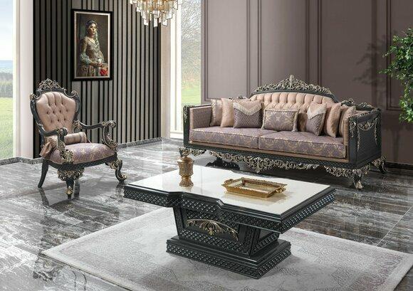 Luxury complete sofa set sofa set fabric sofa brown upholstered sofa