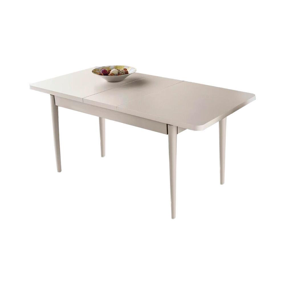 Dining Table Modern Rectangular Design Dining Room Style Extendable White