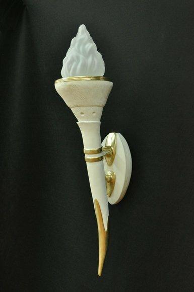 Design torch style figure wall lamp made of acrylic material 60cm high