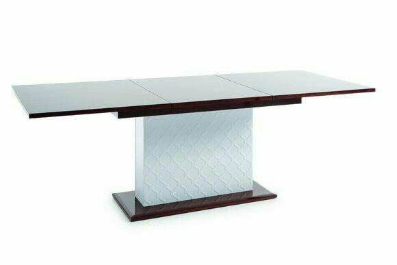 Modern style made of real wooden massive dining table rectangular extendable, model - VIS1