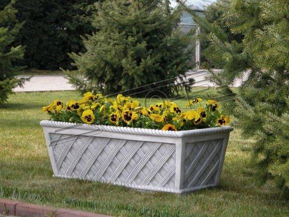 Flower Pots Box Pot Flower Pots XXL Concrete Garden Terrace Sculpture S104032