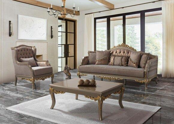 Upholstered sofa Complete sofa set Sofa set Sofa fabric sofa Brown