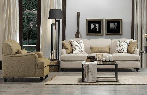 Sofa set 2-piece three-seater sofa modern armchair sofa set design living room