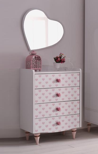 Dresser mirror wood set modern design furniture new group white luxury 2 pieces