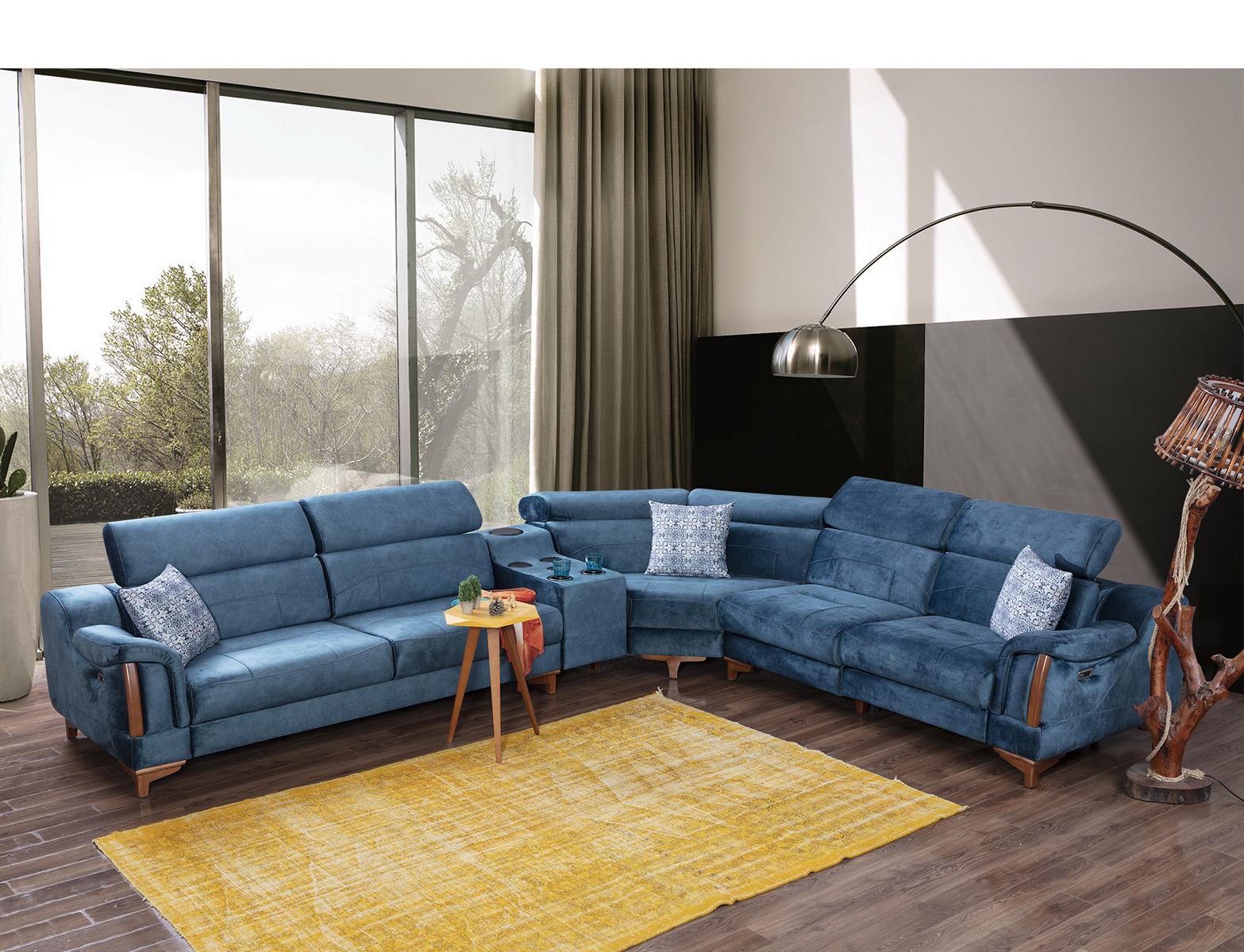 Living Room Corner Sofa L-Shaped Sofa Couch Modern Design Furniture Textile