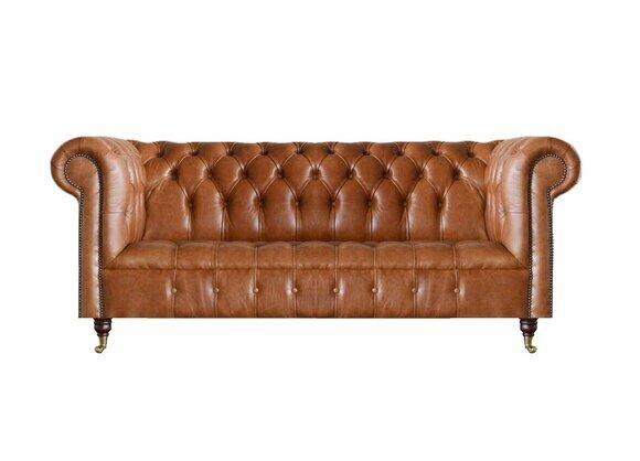 Chesterfield leather seating brown three seater living room luxury sofas