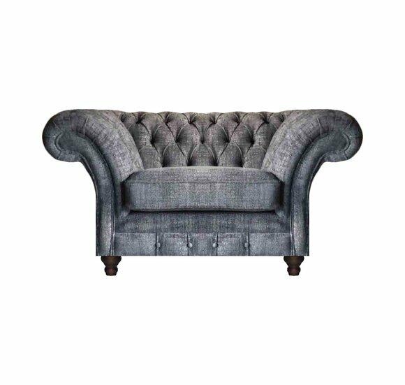 Grey Chesterfield armchair Exclusive armchair Living room furniture