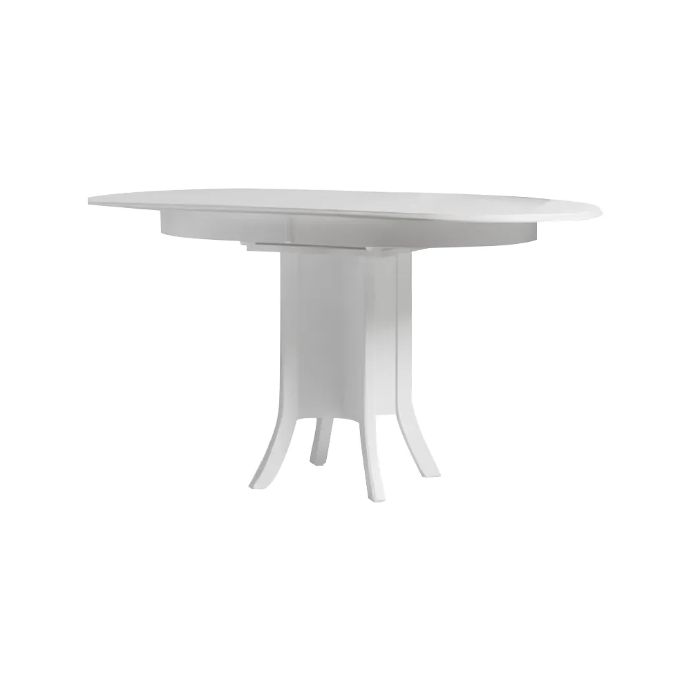 Extendable dining table Dining room table wood Wooden table White