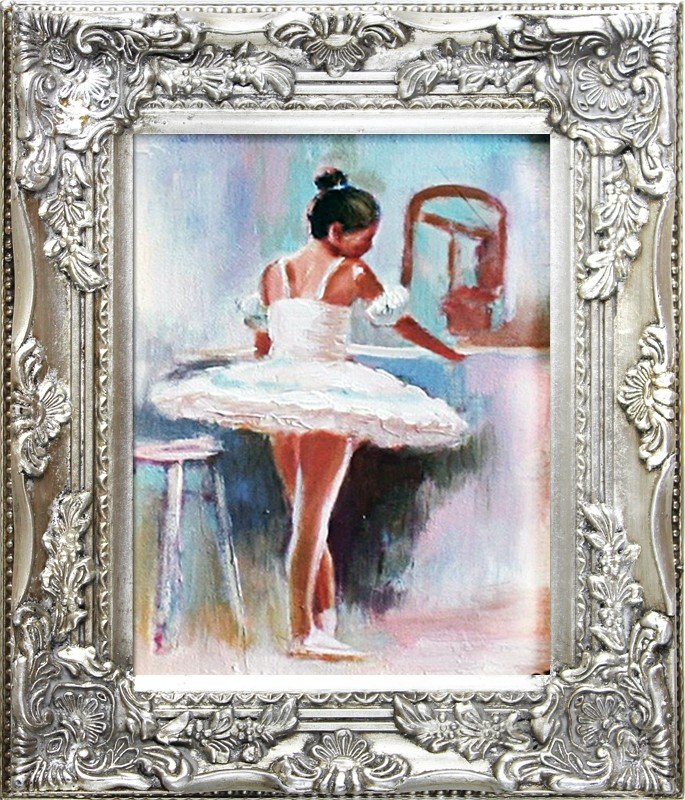 Ballet Classic Painting Oil Painting Picture Real Wood Frame Ballerina 17218