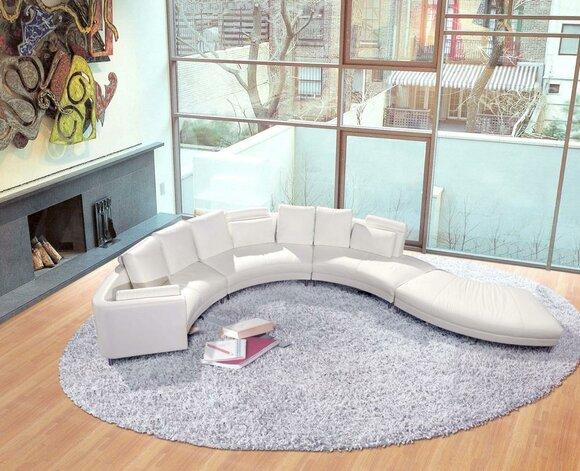 Modern Round Couch Living Landscape Round Sofa Upholstery Corner Set XXL Big Sofas on Stock