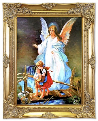 Angel of the Guardian Handcrafted Oil Paintings Canvas Oil Painting Picture G04220