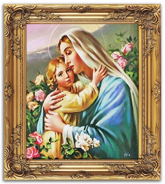 Mother and child craft oil paintings canvas oil painting picture G02765