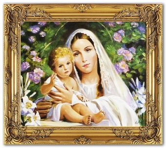 Maria with child handicraft oil paintings canvas oil painting picture G02474