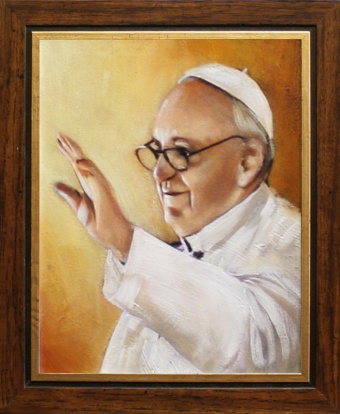 The smiling pope handmade oil paintings canvas oil painting G15531