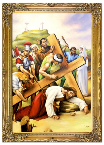 Jesus on the cross handmade oil painting canvas oil painting image G01624