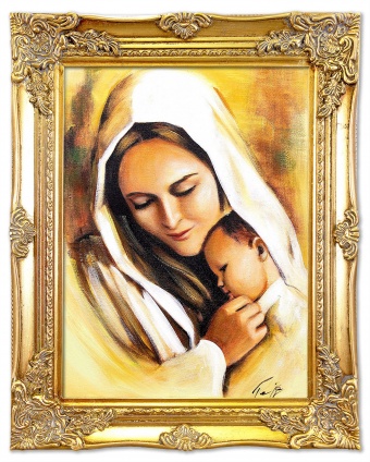 Mother with child handwork oil paintings canvas oil painting picture G01030