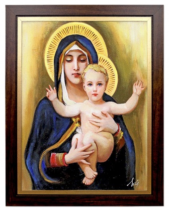 Maria with Child Handicraft Oil Paintings Canvas Oil Painting Picture G120082