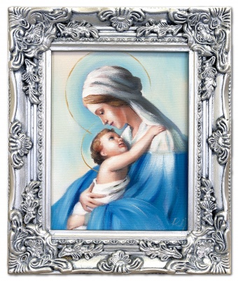 Madonna with Child Handcrafted Oil Paintings Canvas Oil Painting Picture G04057