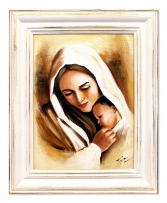 Mother and Child Handicraft Oil Paintings Canvas Oil Painting Picture G119873