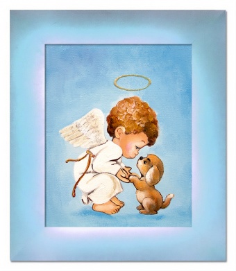 Angel and Dog Handicraft Oil Paintings Canvas Oil Painting Picture G03730