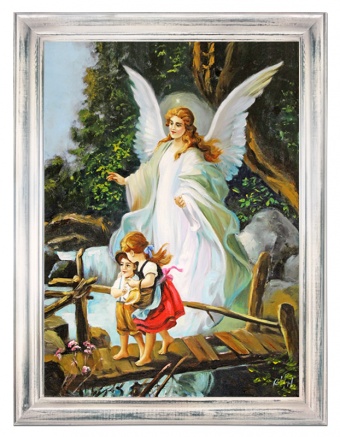 "Angels over the children" Handicraft Oil paintings Canvas G102883