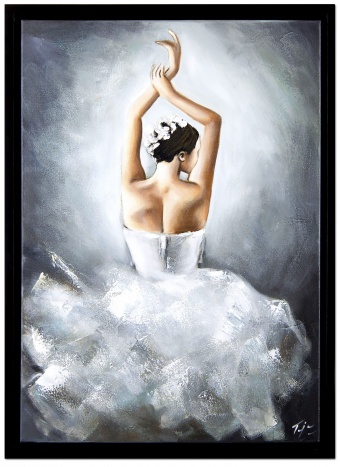 Ballerina in White Handcrafted Oil Paintings Canvas Oil Painting G118458