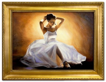 Ballerina in White Handmade Oil Paintings Canvas Oil Painting G119230