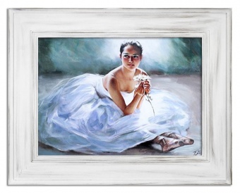 Ballerina with flower handmade oil paintings canvas oil painting G16847