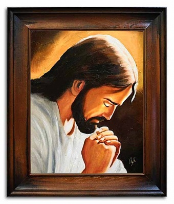 Praying Christ image Handcraft oil paintings Canvas G06309