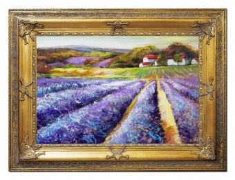 Lavender fields Handicraft Oil paintings Paintings Canvas Oil painting Picture G16456