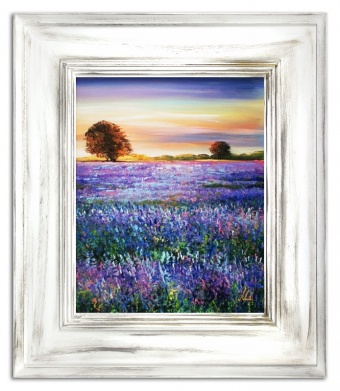 Lavender field at sunset Handcrafted oil paintings Artwork G15824