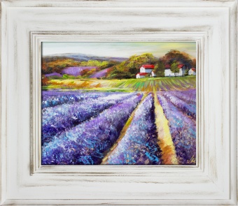 Lavender fields Handicraft Oil paintings Canvas Oil painting Picture G16566