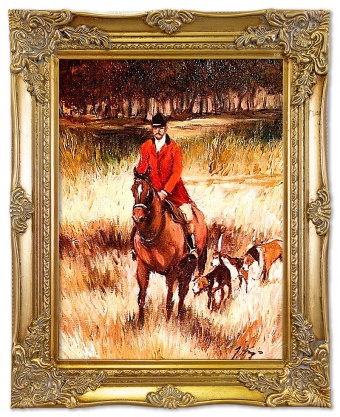 Hunters in the Field Handwork Oil Paintings Canvas Oil Painting Picture G04991