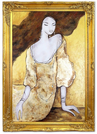 "The Golden Muse" Handcrafted Oil Paintings Canvas Oil Painting G118522