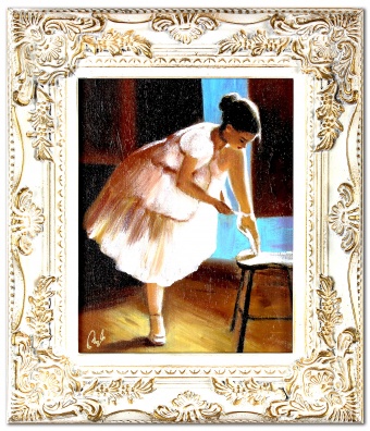 Ballerina getting dressed Handwork Oil paintings Canvas G03282