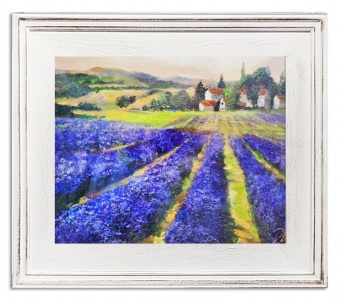 Lavender field Handicraft Oil paintings Paintings Canvas Oil painting Picture G17924