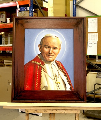 Pope John Paul II. Handmade oil paintings on canvas G118691